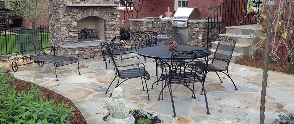 This custom patio and firepit in Mt. Juliet will need to be cleaned and sealed periodically.